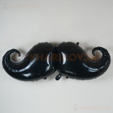 Шар (51''/130 см) Фигура, Усы, Черный